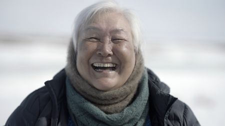 Teresa Pingayak in the winter season, out on the tundra. (National Geographic/Matt Kynoch)