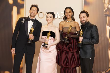 ADRIEN BRODY, MIKEY MADISON, ZOE SALDANA & KIERAN CULKIN