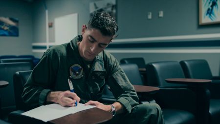 Student 1st Lt Austin Claggett prepares for his next test. (Credit: National Geographic)