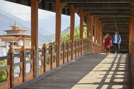 Will Smith visits a monastary where he learns how the monks find happiness. According to Sonam, when we encounter a very bad moment, or incident in our life, there is no other way to find happiness than within yourself.(credit: National Geographic/Kyle Christy)
