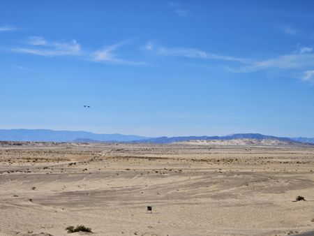 Two jets flying in the El Centro desert. (National Geographic/Lyndsi Gutierrez)