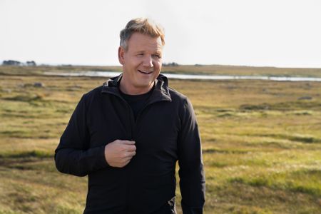 Gordon Ramsay in a turf field in Ireland. (National Geographic/Justin Mandel)