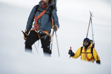 Will Smith follows Richard Parks as they travel in Antarctica. (credit: National Geographic/Freddie Claire)