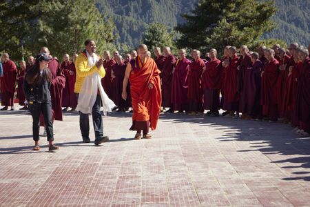 Will Smith visits a monastary where he learns how the monks find happiness. According to Sonam, when we encounter a very bad moment, or incident in our life, there is no other way to find happiness than within yourself.(credit: National Geographic/Kyle Christy)