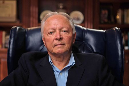 Retired Oklahoma State Trooper Charlie Hanger is pictured in close-up portrait during the production of National Geographic's Oklahoma City Bombing: One Day In America. Hanger arrested Timothy McVeigh on a routine traffic stop 70 minutes after the bombing. On April 19, 1995, America experienced the deadliest domestic terror attack in its history. Thirty years later, this series tells the story of that day told only by those who lived through it – the people of Oklahoma. (National Geographic/Brandon Widener)
