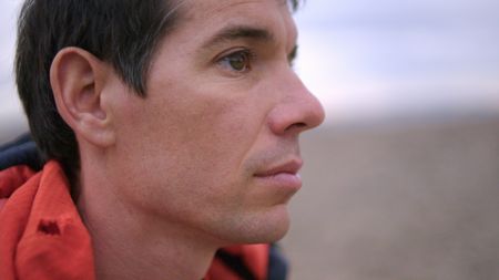 Alex Honnold hikes through the Las Vegas desert.  (National Geographic)