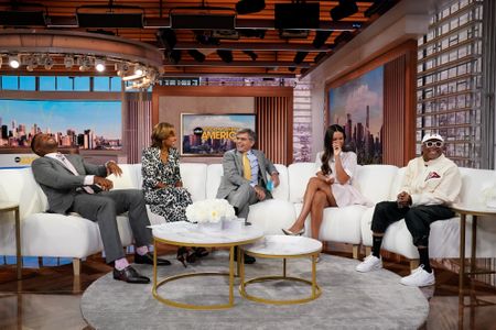 MICHAEL STRAHAN, ROBIN ROBERTS, GEORGE STEPHANOPOULOS, ILFENESH HADERA, SPIKE LEE