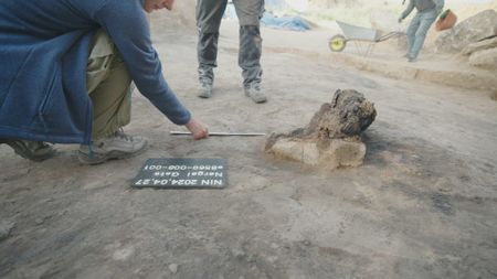 Latest discoveries are being logged at the Nergal Gate in Iraq. (Windfall Films/Ali Hilal Ali Hussain)