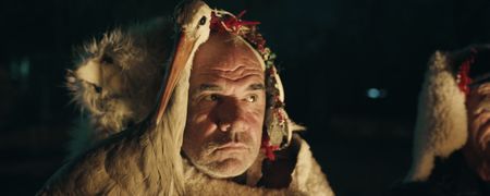 Nikola and Silyan by the fire as Nikola and his friends perform a traditional Macedonian ritual. (Credit: Ciconia Film/Jean Dakar)