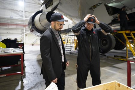 Gurvinder Toor, Manager, Line Maintenance Operations at
Air Canada, and Nassir Al-Tamimi, Aircraft Maintenance Engineer at Air Canada. (Arrow International Media Ltd & Cantina Media)