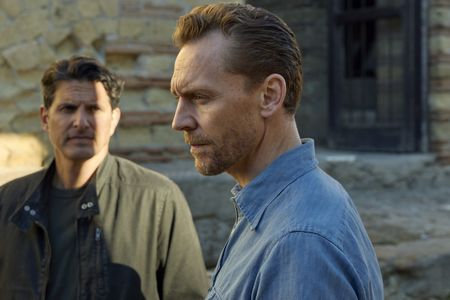 Dr. Darius Arya and Tom Hiddleston in Herculaneum. (National Geographic/Paolo Verzone)