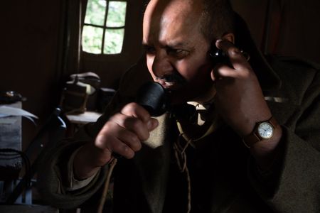Major Akbar Khan (played by Jack Gill) is pictured in a WW2 historic reenactment scene for "Erased: WW2's Heroes of Color." Major Akbar Khan was the most senior Indian in the British Army during WW2 and a member of Force K6, a little known Indian regiment of mule handlers. Amidst the chaos of Dunkirk and the advancing German Army, the Indian regiment fought for victory and independence. (National Geographic/Harriet Laws Herd)