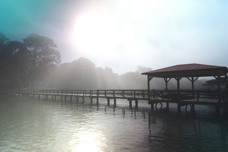 The dock at Gene Brooks' house on the Wilmington River. (National Geographic/Martin Cass)