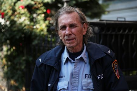9/11: ONE DAY IN AMERICA - Firefighter Mickey Kross became trapped in the collapse of the North Tower in the miracle staircase. He is one of the few people to have survived that collapse. (National Geographic/Brandon Widener)