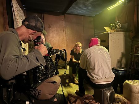 Behind-the-scenes of Mariana van Zeller's interview with Buster. (National Geographic)