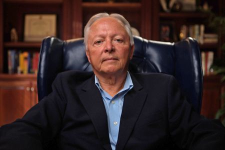 Retired Oklahoma State Trooper Charlie Hanger is pictured in close-up portrait during the production of National Geographic's Oklahoma City Bombing: One Day In America. Hanger arrested Timothy McVeigh on a routine traffic stop 70 minutes after the bombing. On April 19, 1995, America experienced the deadliest domestic terror attack in its history. Thirty years later, this series tells the story of that day told only by those who lived through it – the people of Oklahoma. (National Geographic/Brandon Widener)