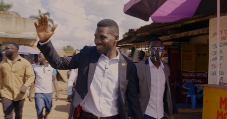 Bobi visiting the ghetto.  (Mandatory photo credit:  Southern Films)