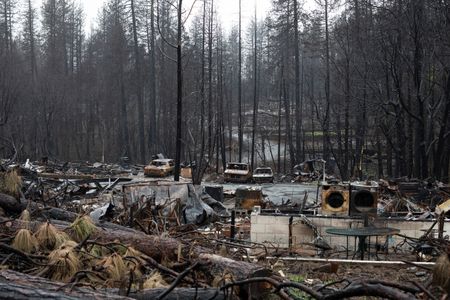 Paradise, CA - Burned down property strewn with debris. (National Geographic/Lincoln Else)
