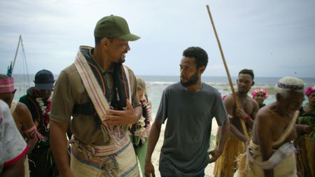 Will Smith arrives on Tench and meets Robert Jonnah.  (credit: National Geographic)