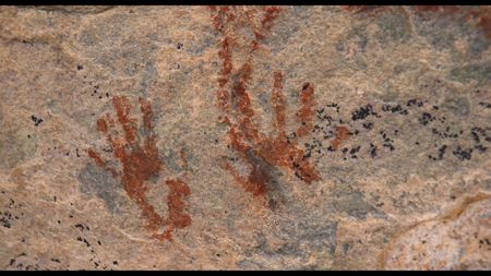 Cave Paintings at Tsodillo Hills, Botswana. (credit: National Geographic)