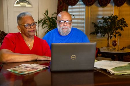 Clementine Smith and Patrick Smith look to find any information that might help identify Patrick's brother, the father of Jane Doe. (National Geographic/Tom Beard)