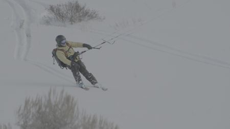 Sarah-McNair Landry Kite Skiing. (photo credit: National Geographic /Ross McDonnell)