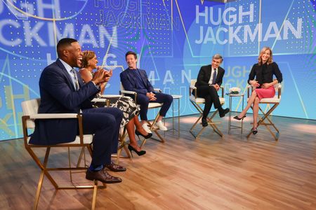 MICHAEL STRAHAN, ROBIN ROBERTS, HUGH JACKMAN, GEORGE STEPHANOPOULOS, LARA SPENCER