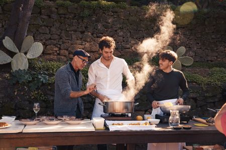 TUCCI IN ITALY - “Sicily” - Three different dishes are prepared al fresco with some of the island's extraordinary produce. (National Geographic/Matt Holyoak)STANLEY TUCCI