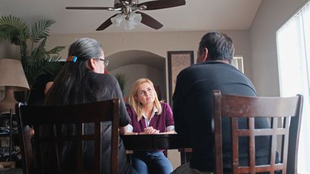 Mariana van Zeller interviews Deb Dineyazke and Tim Arviso about their missing son Christopher. (National Geographic)
