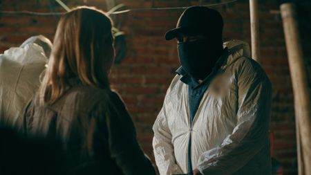 Mariana van Zeller watches as 08 and the cartel members get to work producing fentanyl in a hidden lab in Culiacán, Mexico. (National Geographic)