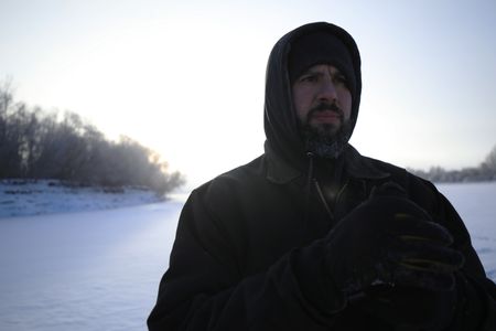 Chevie Roach sets fish nets under the ice during the winter season. (BBC Studios Reality Productions, LLC/Brian Bitterfeld)