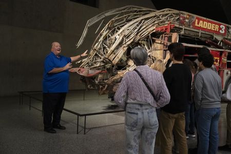 Bill Spade gives a tour at the 9/11 Memorial & Museum. (National Geographic/Virginia Sherwood)