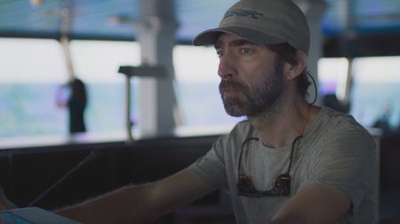 Sperm whale scientist Rui Prieto has joined the team on the OceanXplorer. (National Geographic)