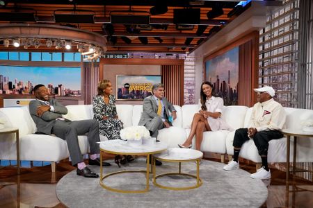MICHAEL STRAHAN, ROBIN ROBERTS, GEORGE STEPHANOPOULOS, ILFENESH HADERA, SPIKE LEE