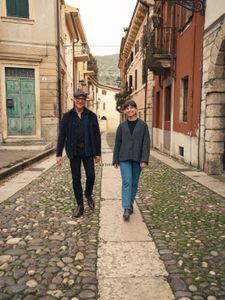 TUCCI IN ITALY - “Veneto” - Stanley Tucci, left, walks with food writer Valeria Necchio.  She is a passionate advocate for the area's culinary history. (National Geographic/Matt Holyoak)STANLEY TUCCI, VALERIA NECCHIO