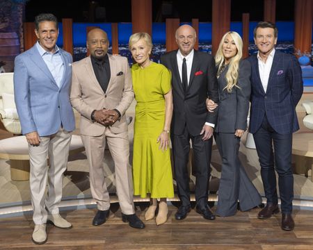 DANIEL LUBETZKY, DAYMOND JOHN, BARBARA CORCORAN, KEVIN O'LEARY, LORI GREINER, ROBERT HERJAVEC